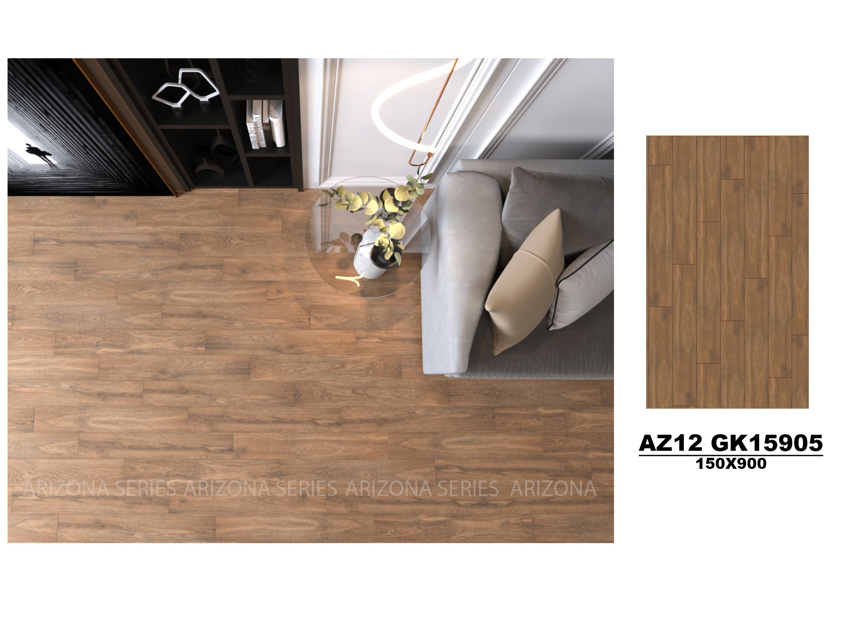 Thiết kế 3D gạch phòng khách