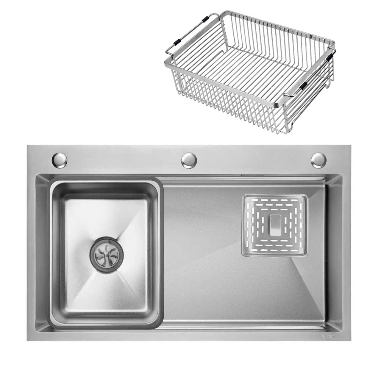 Chậu Rửa Bát Inox 1 Hố Rino RC7848DM1H