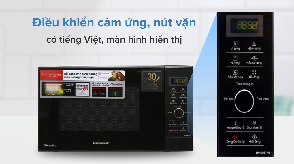Lò vi sóng có nướng inverter Panasonic NN-GD37HBYUE 23 lít