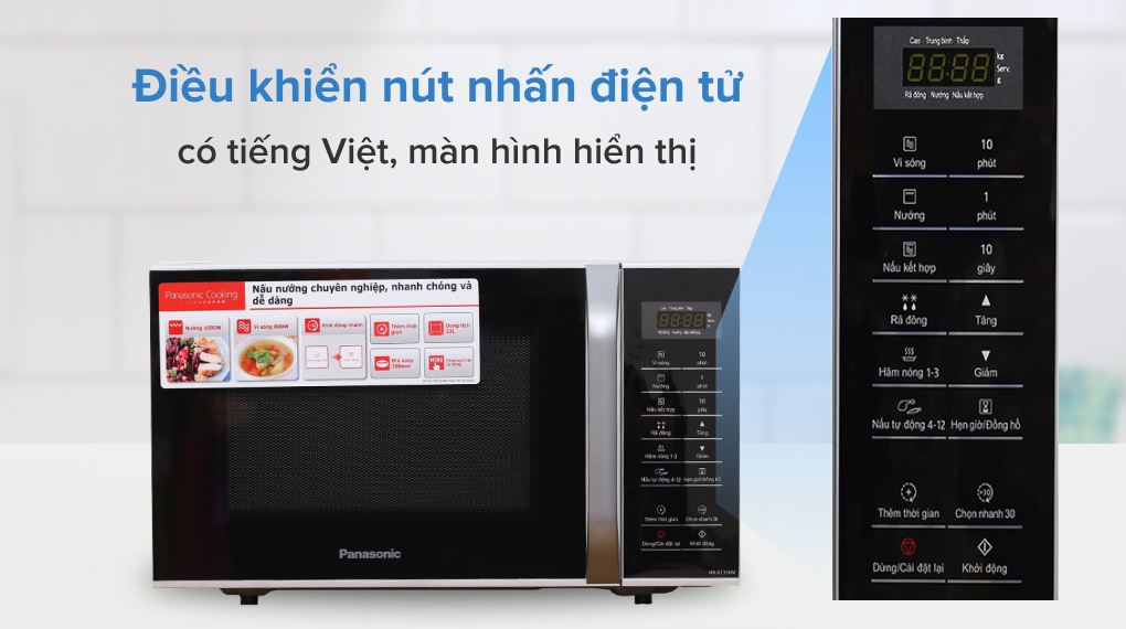 Lò vi sóng có nướng Panasonic NN-GT35HMYUE 23 lít