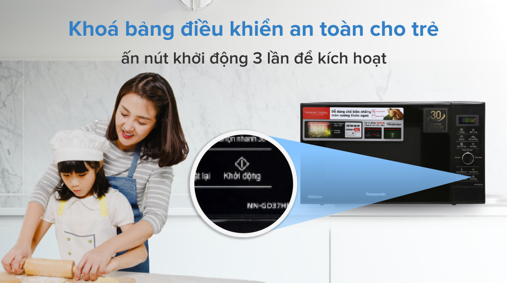 Lò vi sóng có nướng inverter Panasonic NN-GD37HBYUE 23 lít