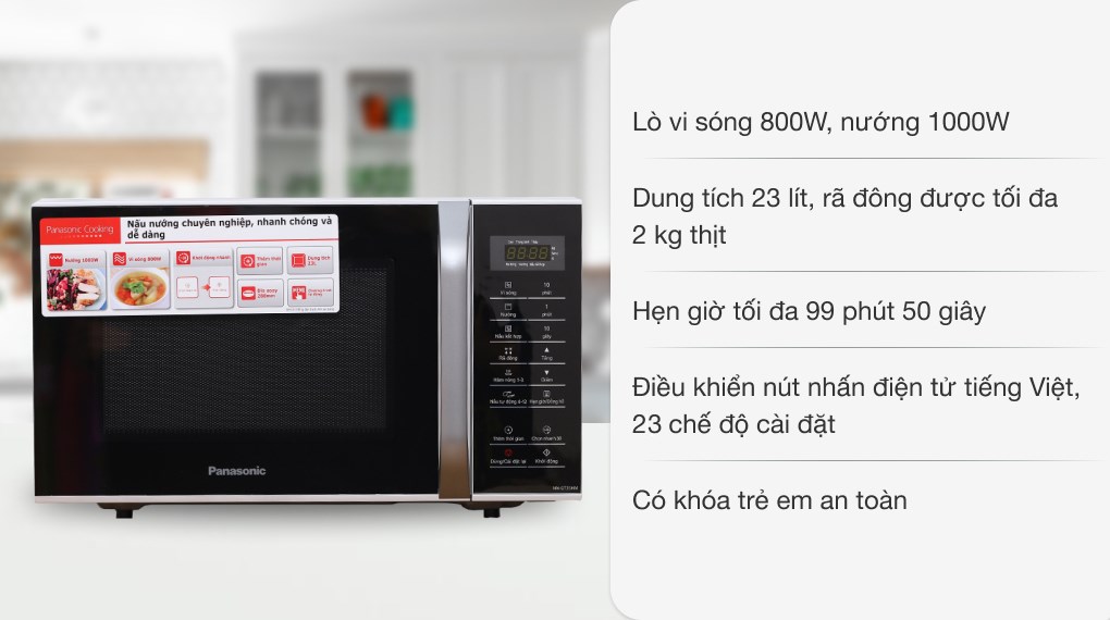 Lò vi sóng có nướng Panasonic NN-GT35HMYUE 23 lít