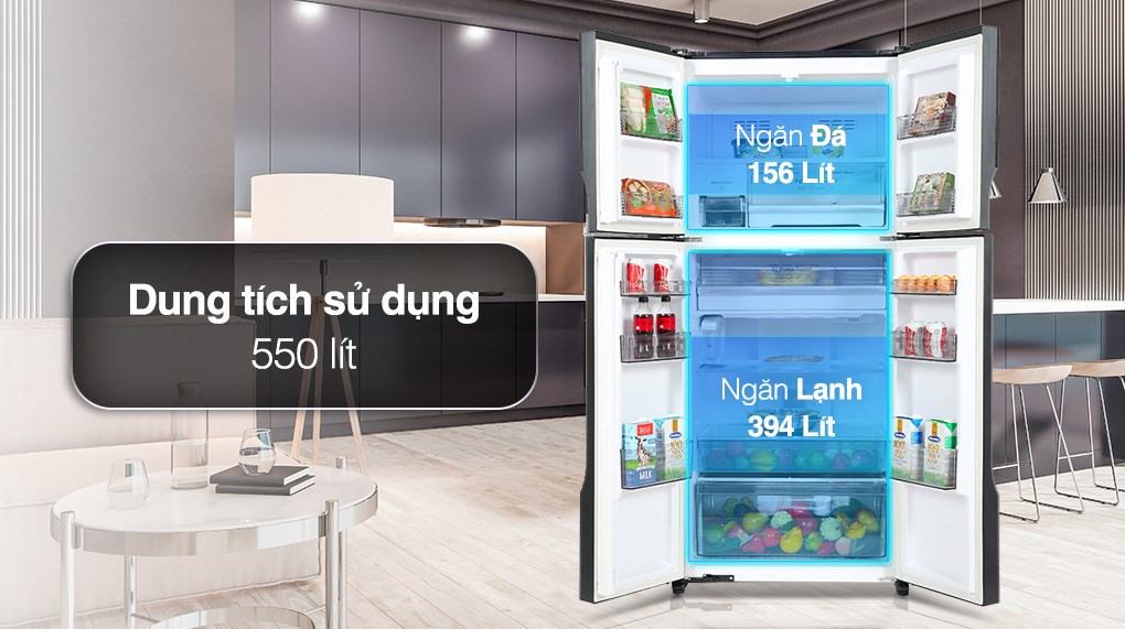 Tủ Lạnh Panasonic Inverter 4 Cánh 550 Lít NR-DZ601YGKV