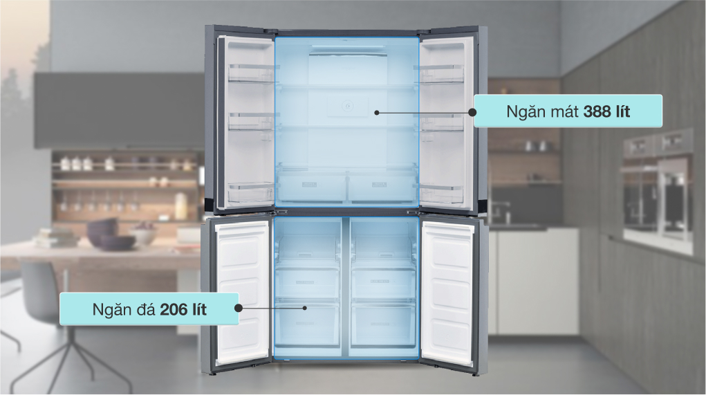 Tủ Lạnh Whirlpool Inverter 4 Cửa 593 Lít WFQ590DBSV
