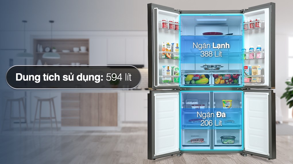Tủ lạnh Whirlpool Inverter 594 Lít WFQ590NBGV