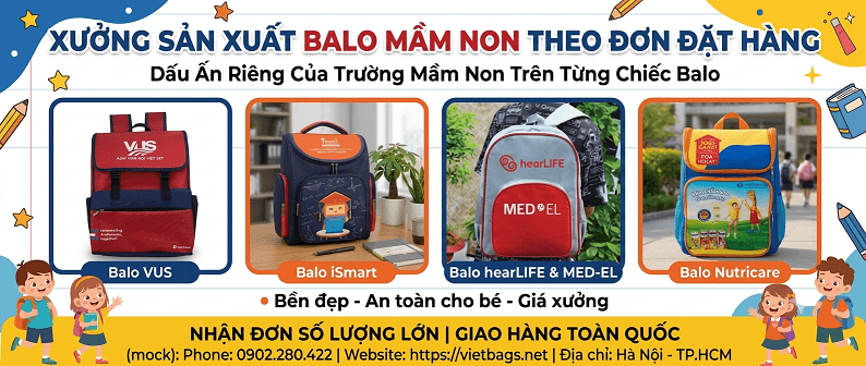 xưởng may balo trẻ em chuyên nghiệp, Vietbags đặt ra những tiêu chuẩn sản xuất gắt gao