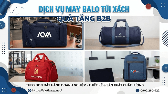 Mẫu balo túi xách quà tặng cao cấp, thiết kế sang trọng, có ngăn chống sốc, in logo thương hiệu