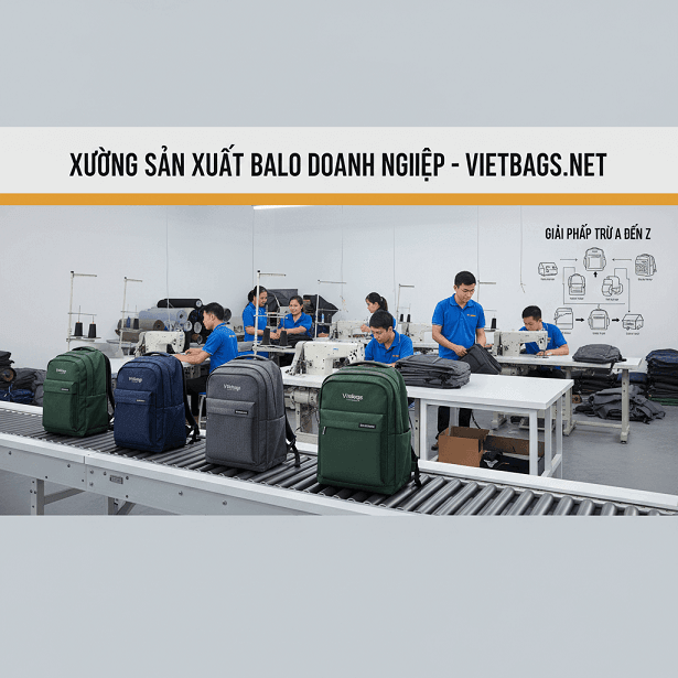 Sản xuất balo quà tặng doanh nghiệp và balo du lịch in logo sắc nét tại Ninh Bình