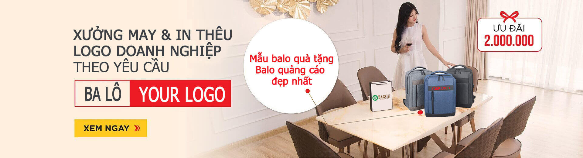 Sản xuất balo theo yêu cầu