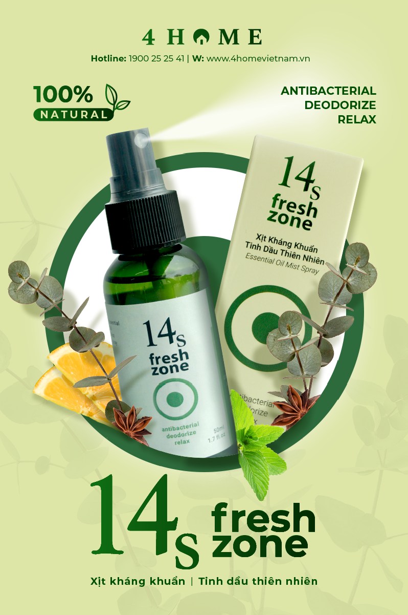 TINH DẦU XỊT 14S FRESH ZONE - BẢO VỆ SỨC KHỎE MỖI NGÀY TINH DẦU XỊT 14S FRESH ZONE - BẢO VỆ SỨC KHỎE MỖI NGÀY