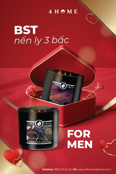 BST NẾN LY 3 BẤC FOR MEN - MÓN QUÀ DÀNH CHO ĐẤNG MÀY RÂU