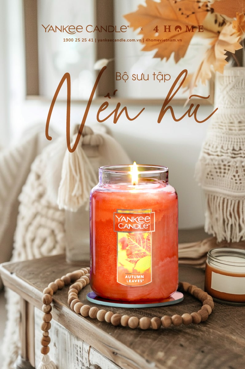 BST NẾN HŨ YANKEE - HƯƠNG ẤM ÁP CHO NGÀY GIAO MÙA SE LẠNH BST NẾN HŨ YANKEE - HƯƠNG ẤM ÁP CHO NGÀY GIAO MÙA SE LẠNH