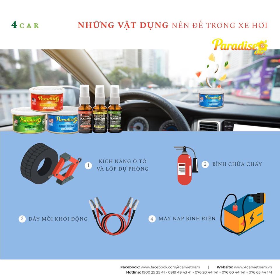NHỮNG VẬT DỤNG LUÔN Ở TRONG XE HƠI CỦA BẠN ĐỂ CHUYẾN ĐI ĐƯỢC AN TOÀN NHỮNG VẬT DỤNG LUÔN Ở TRONG XE HƠI CỦA BẠN ĐỂ CHUYẾN ĐI ĐƯỢC AN TOÀN