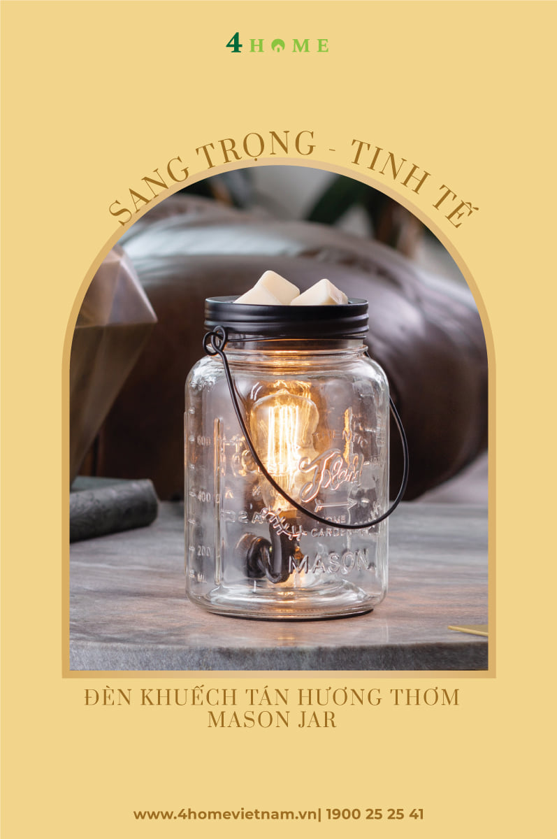 ĐÈN KHUẾCH TÁN HƯƠNG THƠM MASON JAR ĐÈN KHUẾCH TÁN HƯƠNG THƠM MASON JAR
