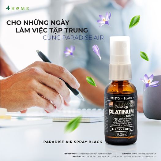 LÀM VIỆC HIỆU QUẢ CÙNG TINH DẦU XỊT PARADISE AIR BLACK