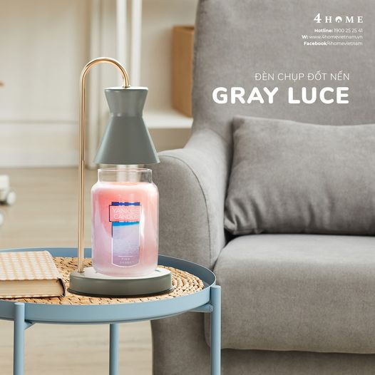 [NEW ARRIVAL] - ĐÈN CHỤP ĐỐT NẾN GRAY LUCE