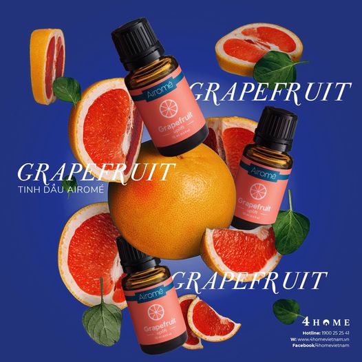 TINH DẦU GRAPEFRUIT – MANG HƯƠNG THƠM CHO KHÔNG GIAN THANH MÁT, NGỌT NGÀO