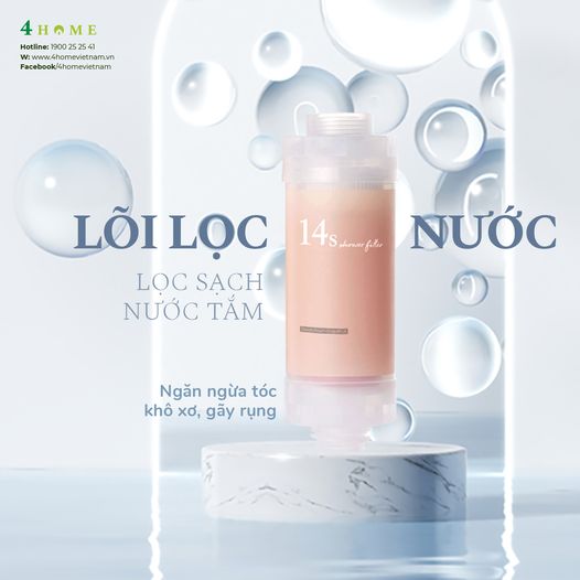 LÕI LỌC NƯỚC 14S - LỌC SẠCH CLO DƯ TRONG NƯỚC MÁY & BẢO VỆ MÁI TÓC CHẮC KHỎE