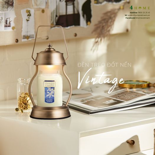 ĐÈN TREO ĐỐT NẾN VINTAGE - SẮC VÀNG SANG TRỌNG