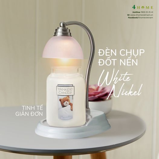 ĐÈN CHỤP ĐỐT NẾN WHITE NICKEL - MÓN PHỤ KIỆN TINH TẾ CHO NGƯỜI YÊU NẾN