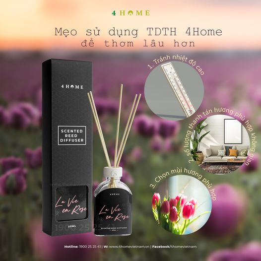 Mẹo sử dụng tinh dầu tán hương 4home để thơm lâu hơn Mẹo sử dụng tinh dầu tán hương 4home để thơm lâu hơn