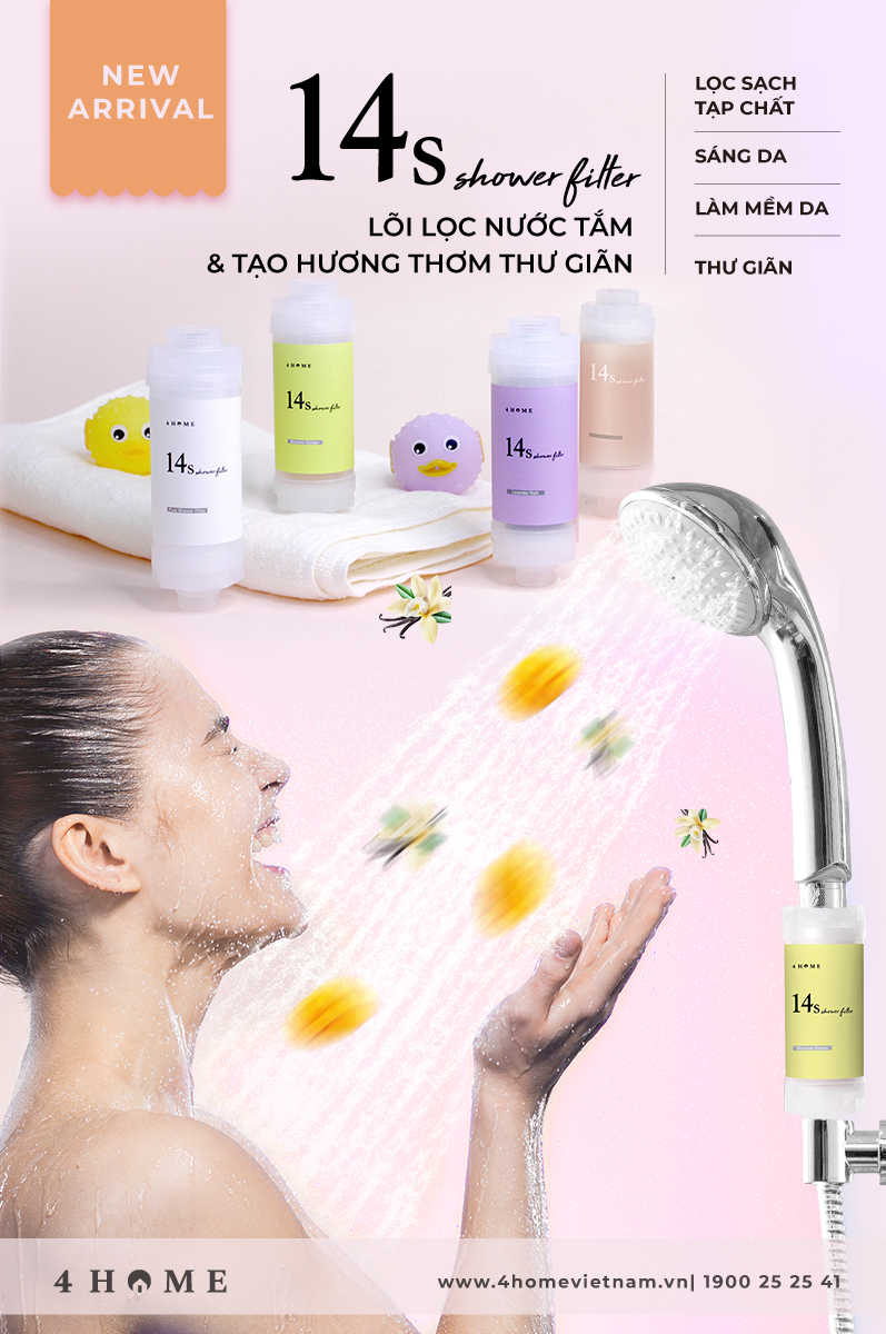 14S SHOWER FILTER - LÕI LỌC NƯỚC TẮM và TẠO HƯƠNG THƠM THƯ GIÃN 14S SHOWER FILTER - LÕI LỌC NƯỚC TẮM và TẠO HƯƠNG THƠM THƯ GIÃN