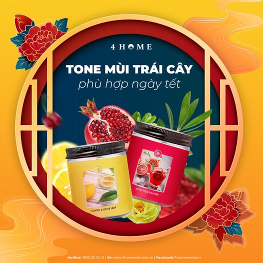 TONE MÙI NẾN TRÁI CÂY PHÙ HỢP NGÀY TẾT TONE MÙI NẾN TRÁI CÂY PHÙ HỢP NGÀY TẾT
