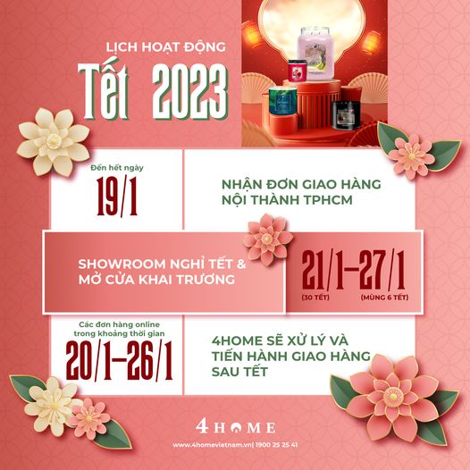 THÔNG BÁO LỊCH HOẠT ĐỘNG TẾT 2023