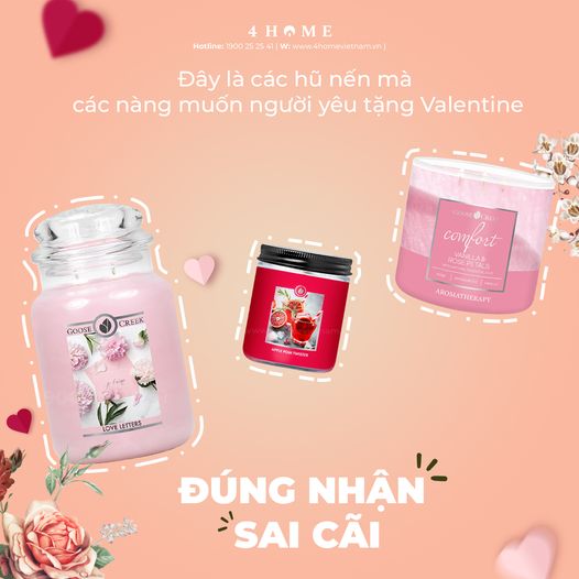 ĐÂY LÀ HƯƠNG NẾN THƠM MÀ CÁC NÀNG MUỐN NGƯỜI YÊU TẶNG VALENTINE  ? ĐÚNG NHẬN, SAI CÃI