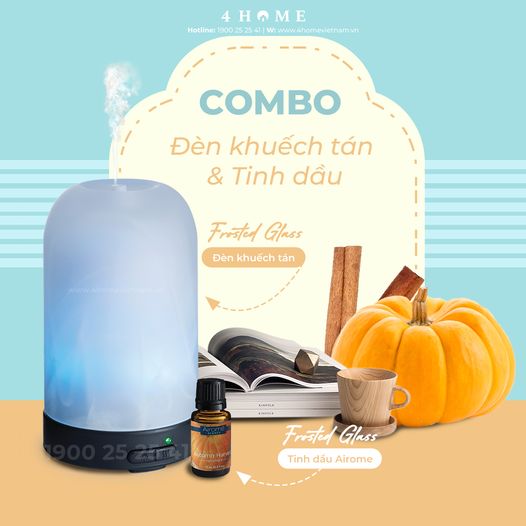 COMBO ĐÈN KHUẾCH TÁN TINH DẦU + TINH DẦU: Làm thơm phòng ngủ giúp trẻ có giấc ngủ sâu