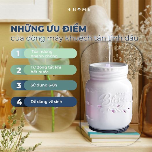 NHỮNG ƯU ĐIỂM của DÒNG MÁY KHUẾCH TÁN TINH DẦU NHỮNG ƯU ĐIỂM của DÒNG MÁY KHUẾCH TÁN TINH DẦU
