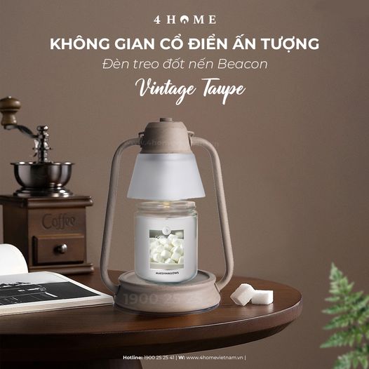 Không gian ấn tượng với ĐÈN TREO ĐỐT NẾN BEACON VINTAGE TAUPE