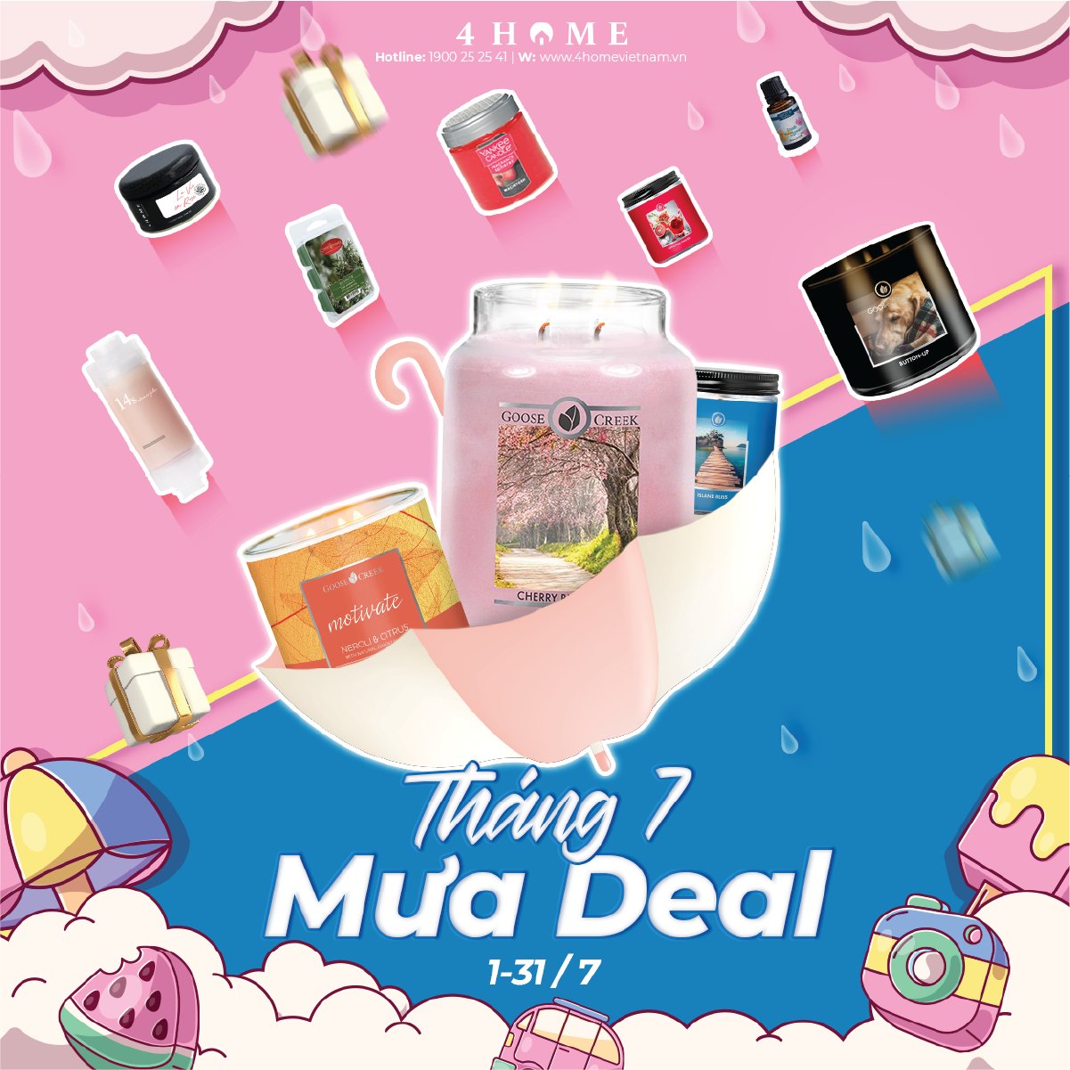 MƯA DEAL THÁNG 7 - XUA TAN CƠN NÓNG MÙA HÈ cùng 4Home MƯA DEAL THÁNG 7 - XUA TAN CƠN NÓNG MÙA HÈ cùng 4Home