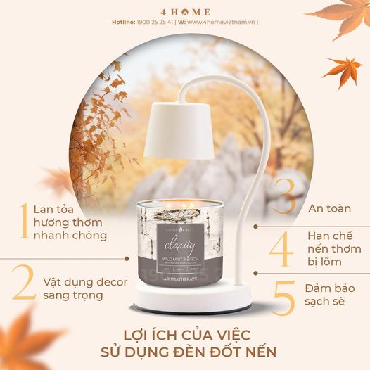 LỢI ÍCH CỦA VIỆC SỬ DỤNG ĐÈN ĐỐT NẾN