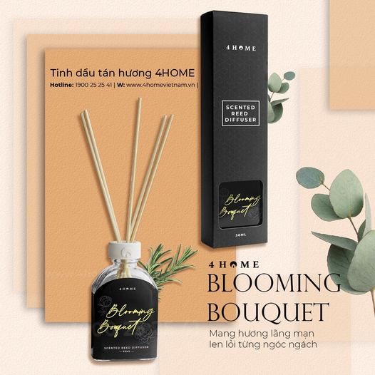 TINH DẦU TÁN  HƯƠNG 4HOME BLOOMING BOUQUET