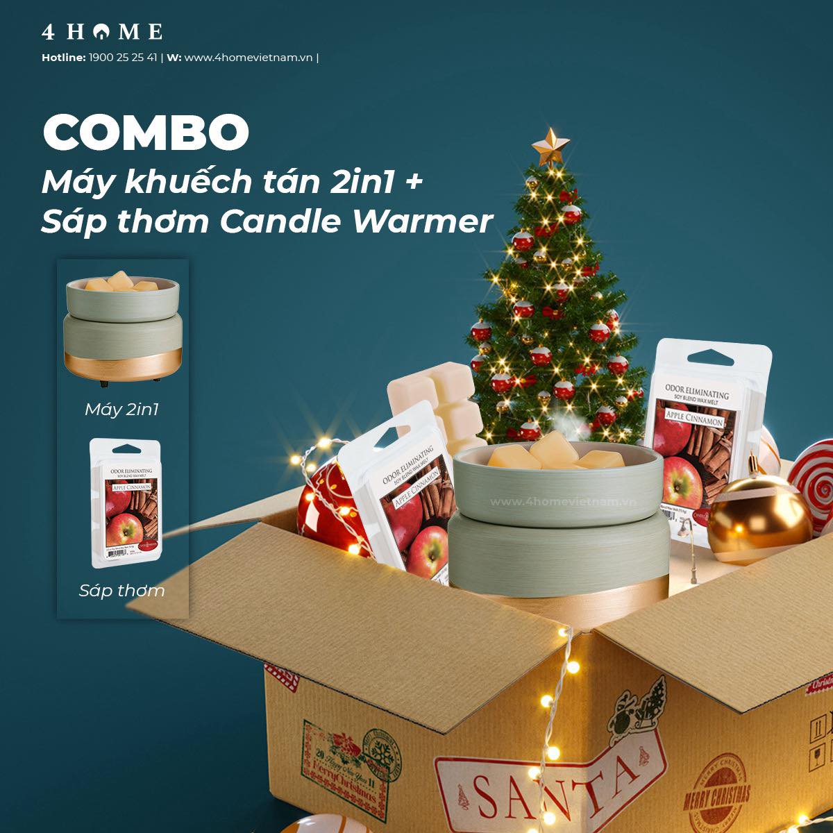 COMBO MÁY KHUẾCH TÁN 2IN1 và SÁP THƠM CANDLE WARMER COMBO MÁY KHUẾCH TÁN 2IN1 và SÁP THƠM CANDLE WARMER
