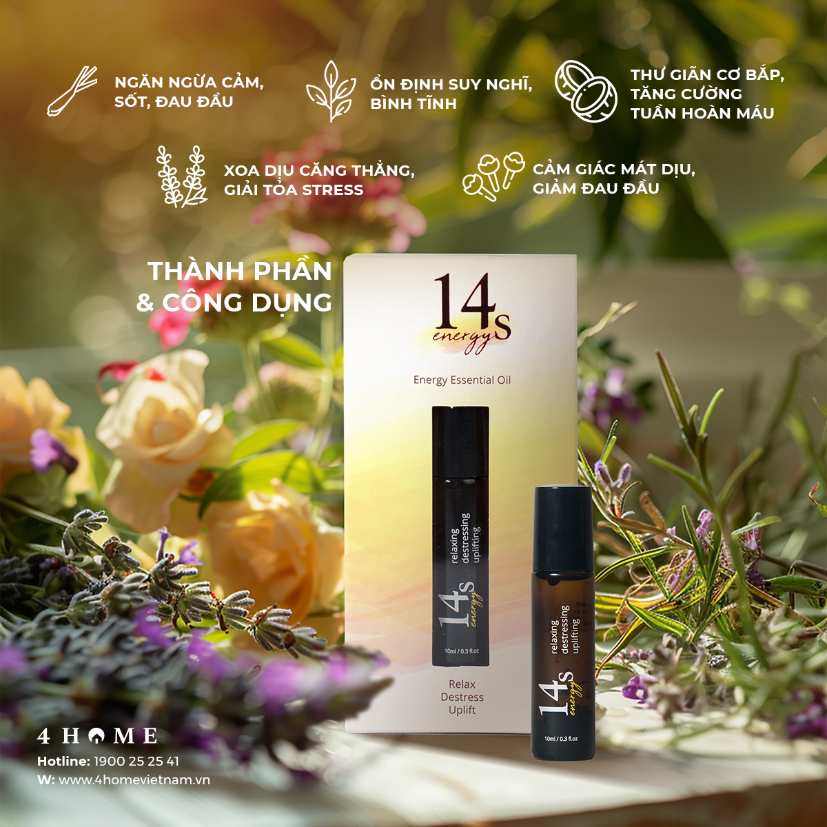 Tinh dầu lăn 14S Energy Tinh dầu lăn 14S Energy
