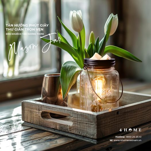 Đèn khuếch tán hương thơm MASON JAR Đèn khuếch tán hương thơm MASON JAR