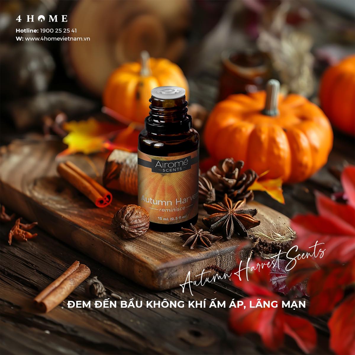 Đón Nhận Hương Thu Ấm Áp với Tinh Dầu Airome Autumn Harvest Đón Nhận Hương Thu Ấm Áp với Tinh Dầu Airome Autumn Harvest