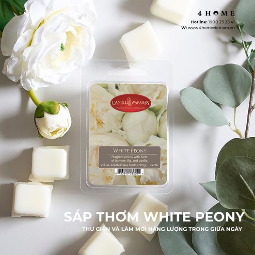 Sáp Thơm White Peony - Thư Giãn và Làm Mới Năng Lượng Trong Giữa Ngày Sáp Thơm White Peony - Thư Giãn và Làm Mới Năng Lượng Trong Giữa Ngày