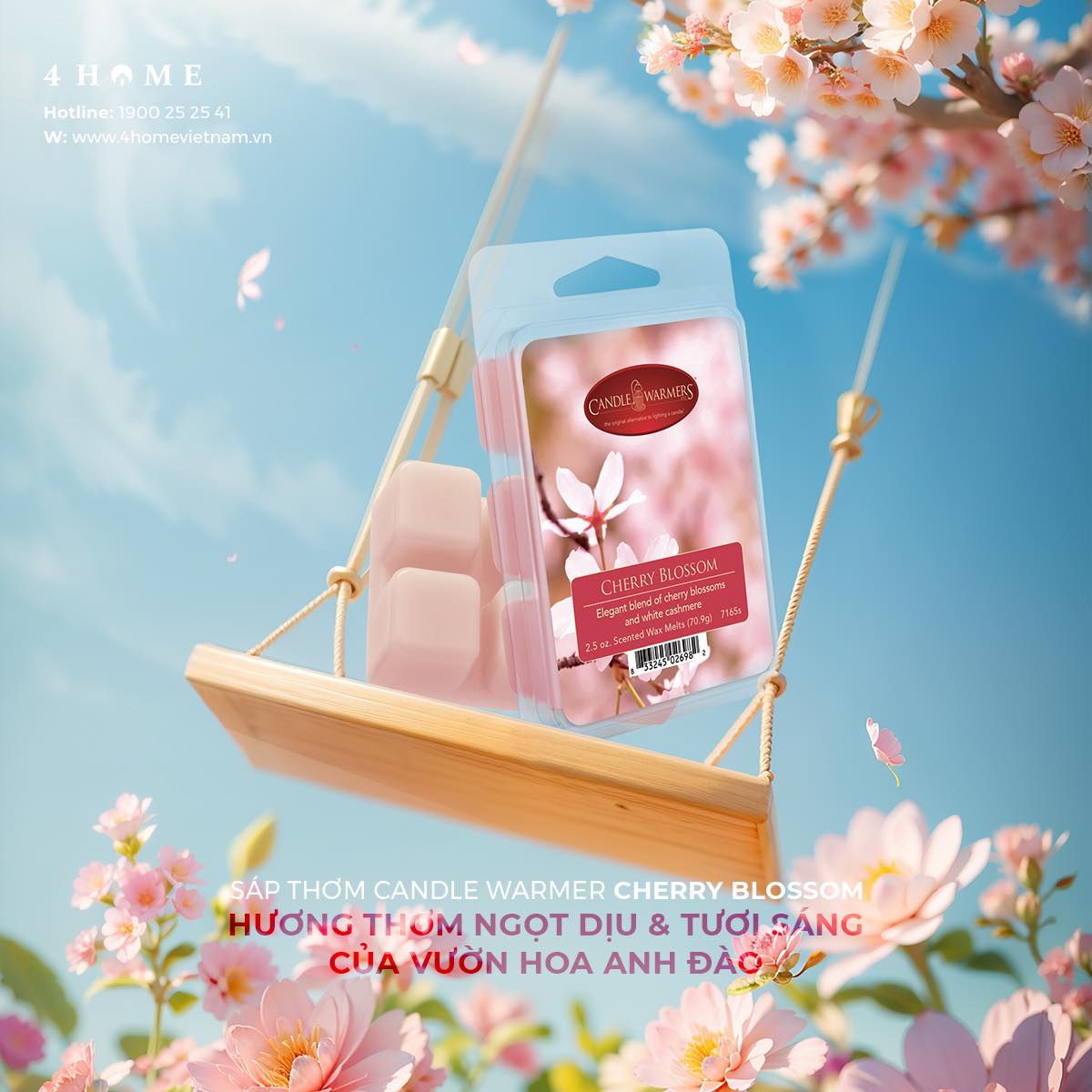 SÁP THƠM CANDLE WARMER CHERRY BLOSSOM SÁP THƠM CANDLE WARMER CHERRY BLOSSOM