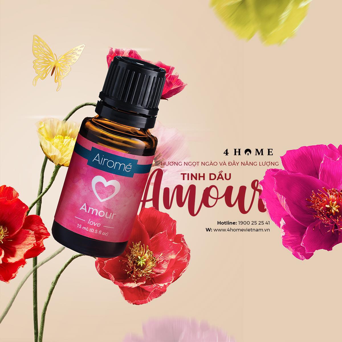 Tinh Dầu Amour - Airome: Hương Ngọt Ngào và Đầy Năng Lượng Tinh Dầu Amour - Airome: Hương Ngọt Ngào và Đầy Năng Lượng