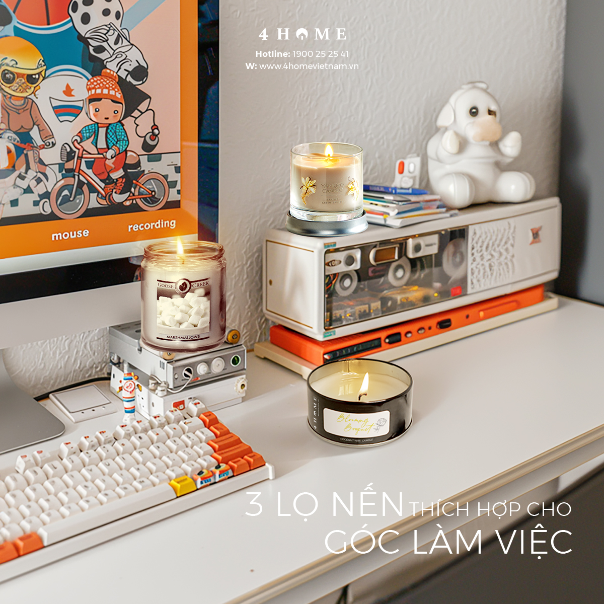 3 LỌ NẾN THƠM PHÙ HỢP CHO GÓC LÀM VIỆC 3 LỌ NẾN THƠM PHÙ HỢP CHO GÓC LÀM VIỆC