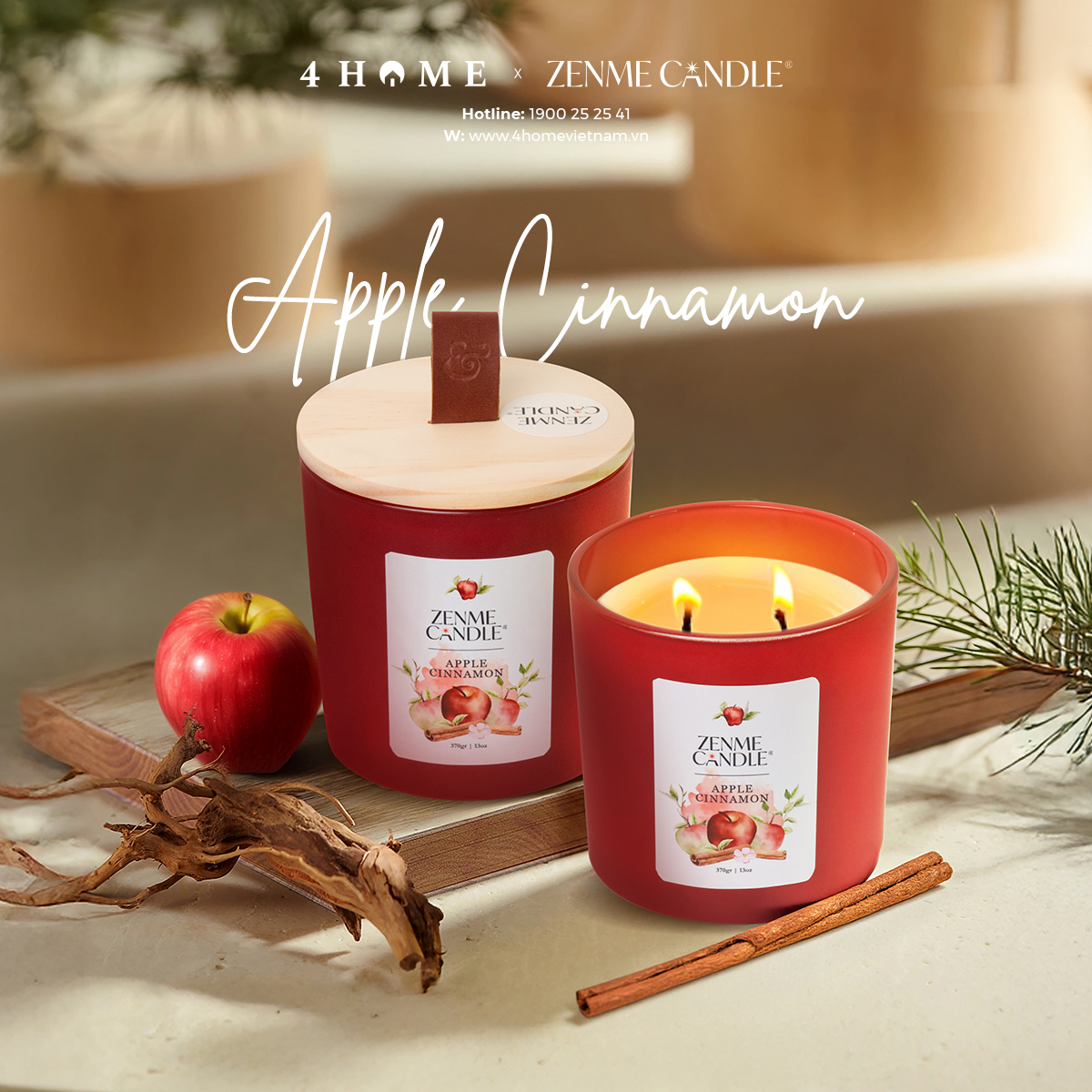 [NEW ARRIVAL] - NẾN ZENME APPLE CINNAMON