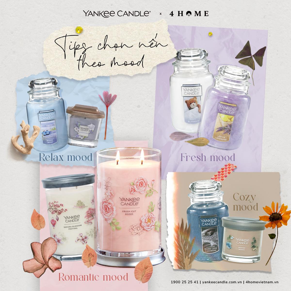 TIPS CHỌN NẾN YANKEE CANDLE THEO MÙA TIPS CHỌN NẾN YANKEE CANDLE THEO MÙA