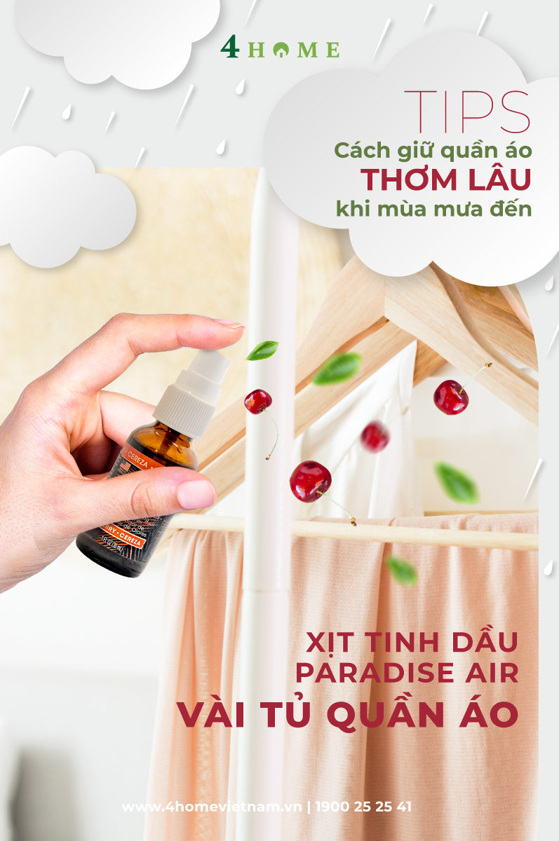 CÁCH GIỮ QUẦN ÁO THƠM LÂU KHI MÙA MƯA ĐẾN CÁCH GIỮ QUẦN ÁO THƠM LÂU KHI MÙA MƯA ĐẾN