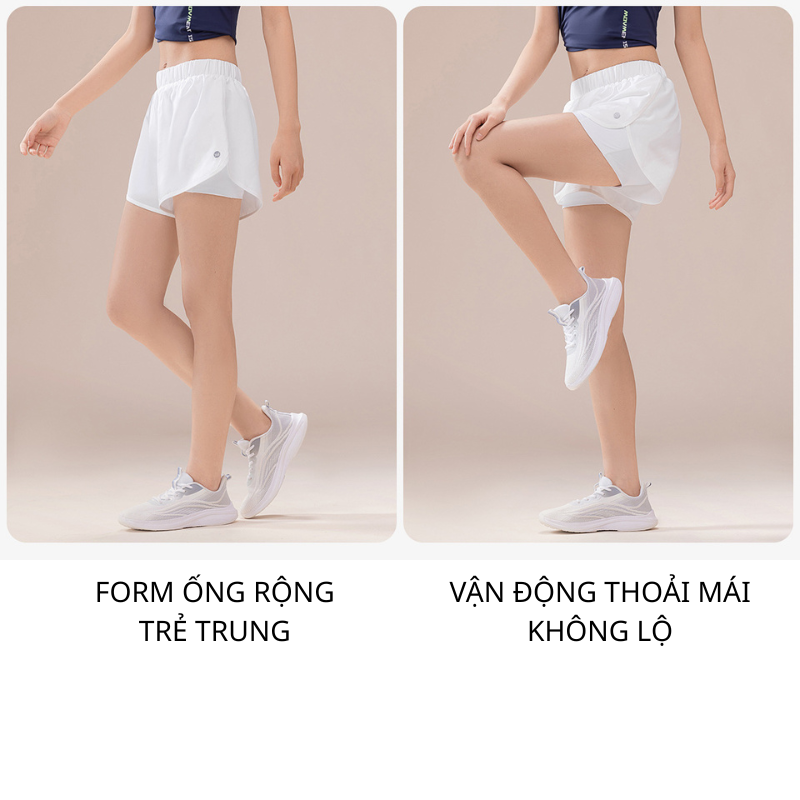 Quần Thể Thao Nữ 361° – Lớp lót co giãn thoải mái, gọn dáng, có túi trong tiện lợi
