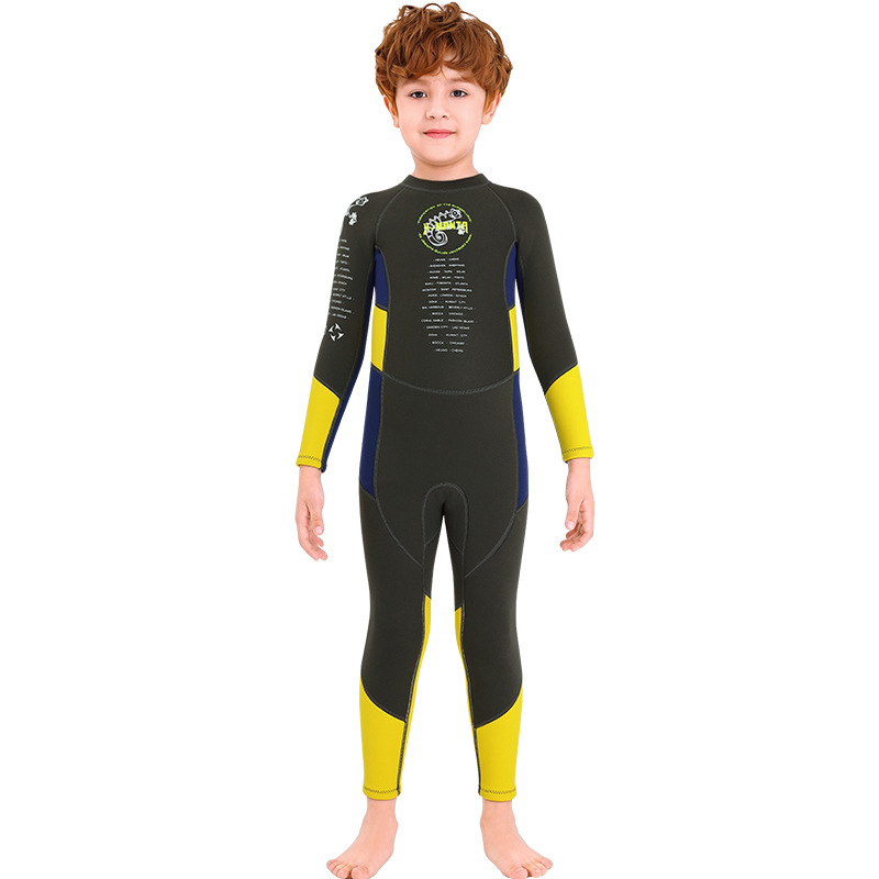 Đồ bơi giữ nhiệt bé trai Dive and Sail size 12-30kg Cao su dày 2.5mm giữ ấm ngăn tia UV