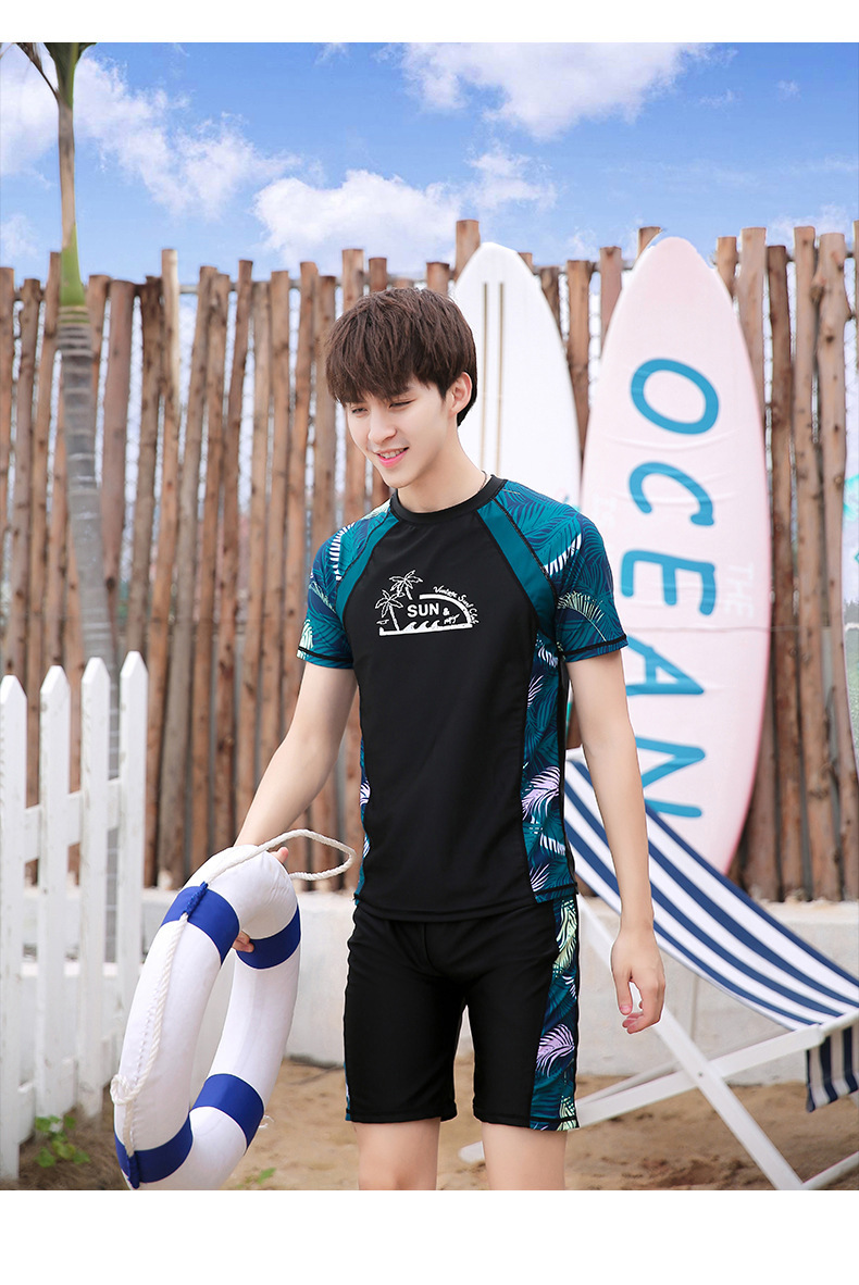 Đồ bơi cặp, đồ bơi nam, đồ bơi nữ tay ngắn kiểu dáng thể thao 208