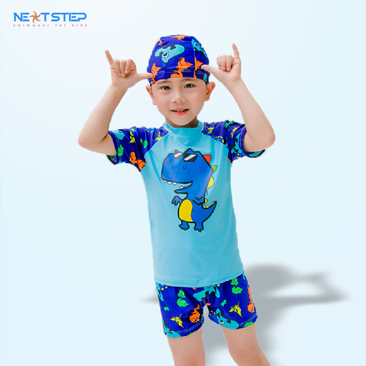 Đồ bơi bé trai họa tiết khủng long mới